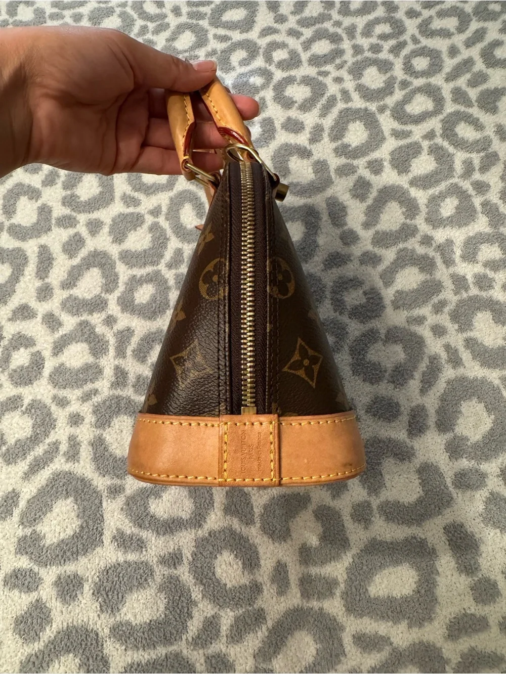 LOUIS VUITTON Brown Monogram Alma BB Top Handle Crossbody Bag
